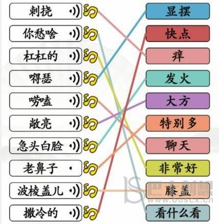 《汉字找茬王》连线东北话攻略