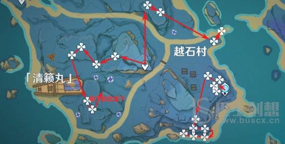 原神鸣草采集路线