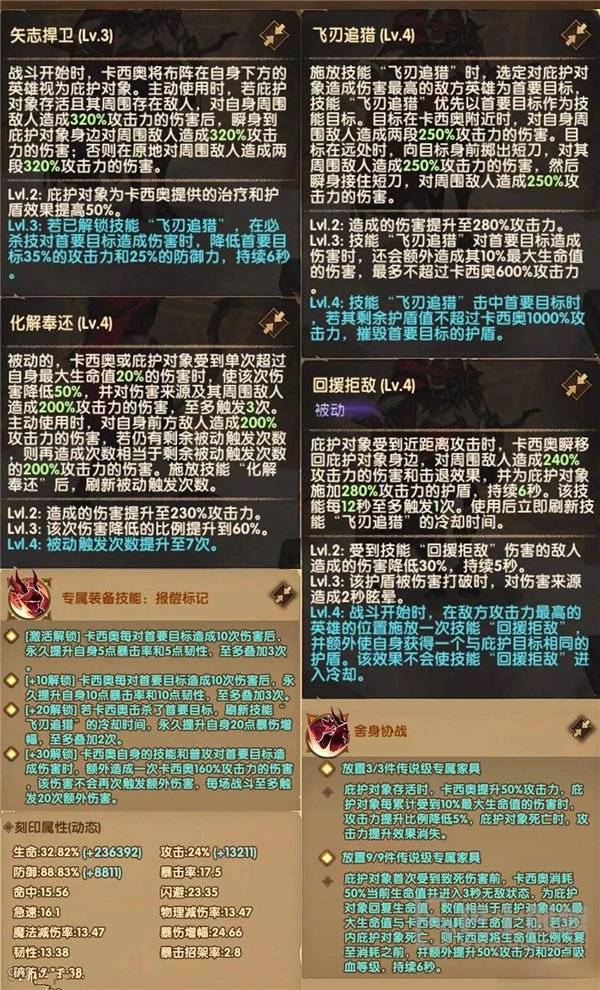剑与远征失乡孤刃卡西奥技能推荐 失乡孤刃卡西奥技能强度详细介绍图片3
