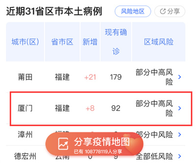 微信怎么查看厦门疫情实时动态